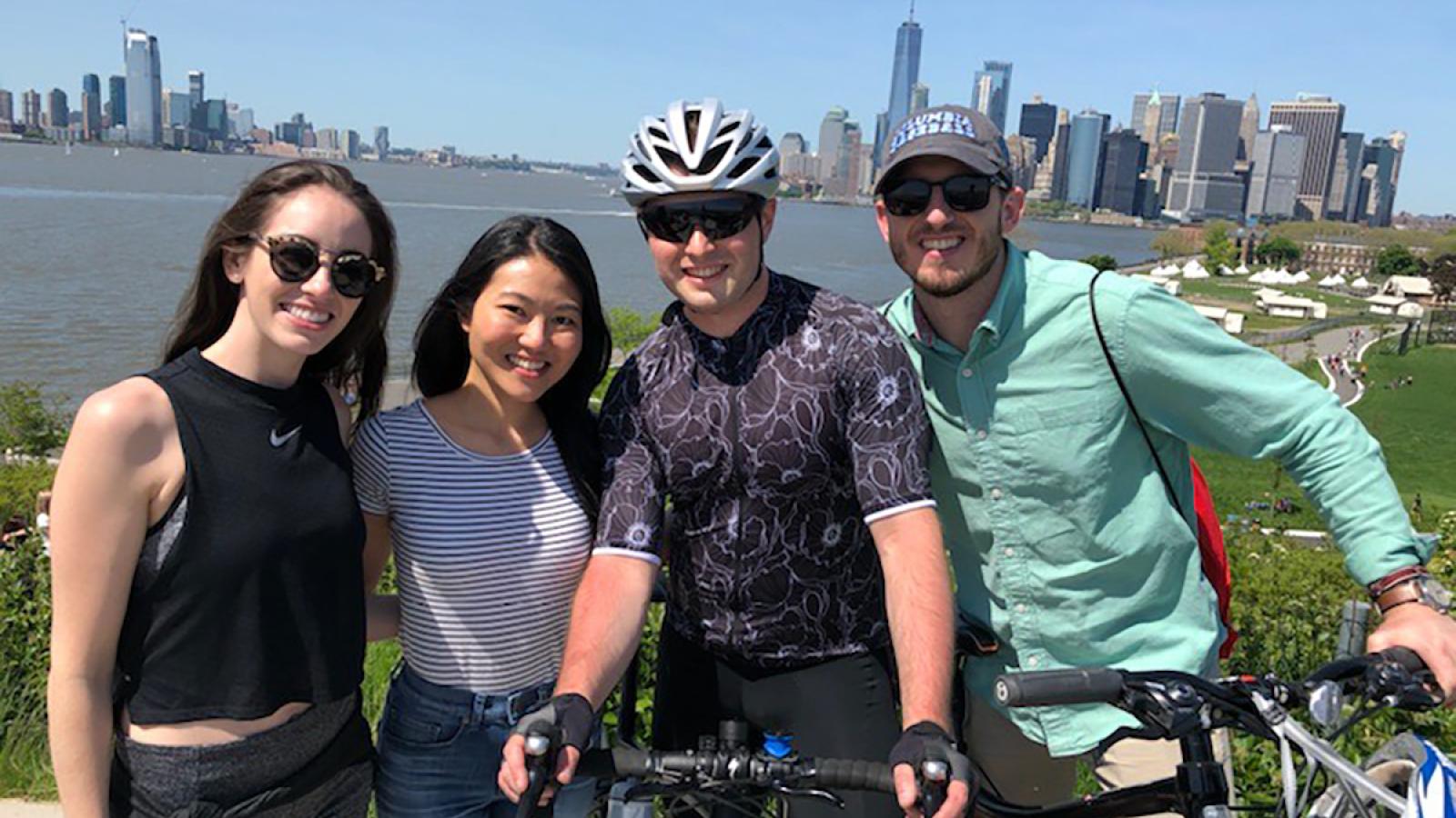 Riding bicycles in NYC